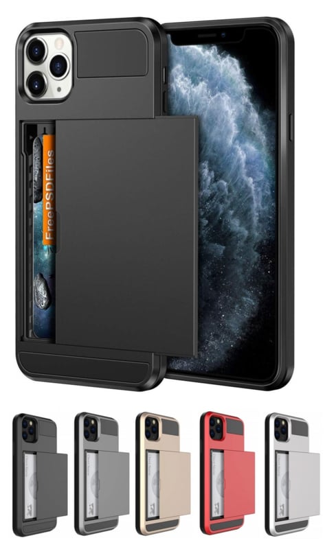 Slide Armor Hoesje voor iPhone 13 Pro met Pashouder