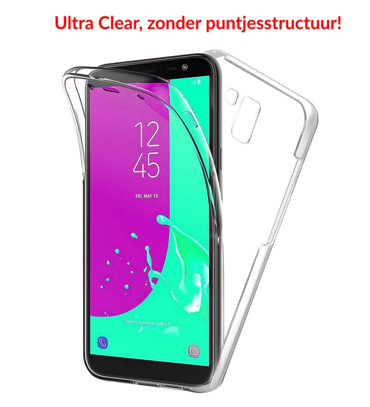 Transparant 360 graden telefoonhoesje voor Galaxy J6 (2018)