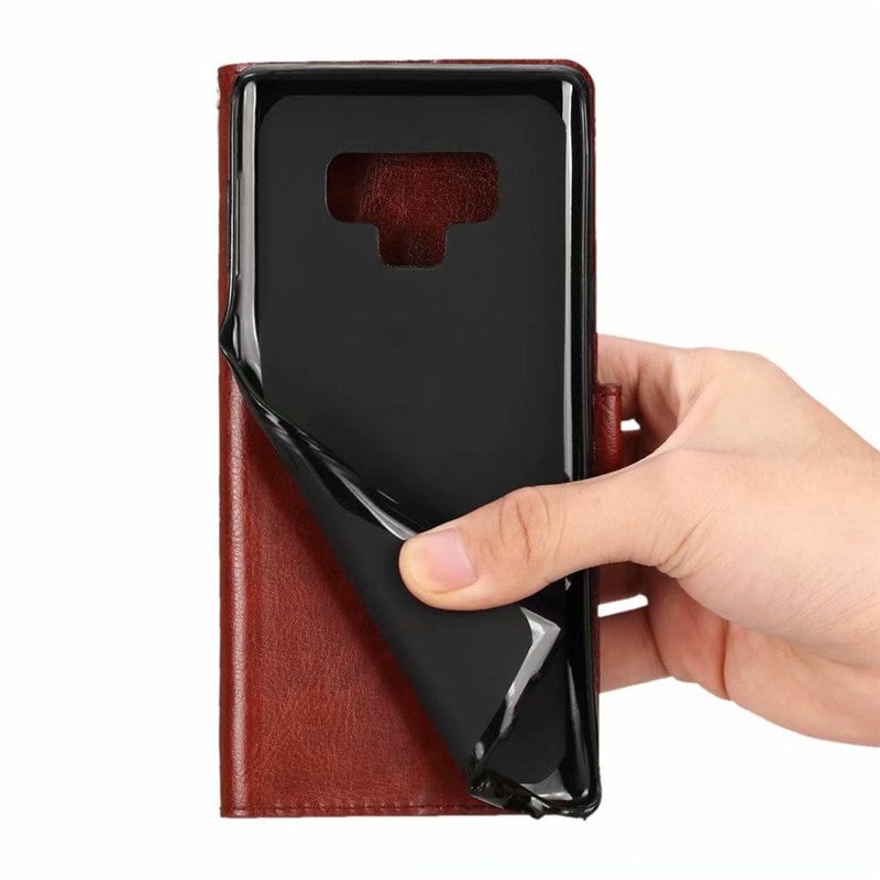 Leren portemonnee hoesje voor Samsung Galaxy Note 9 met pasfotovakje