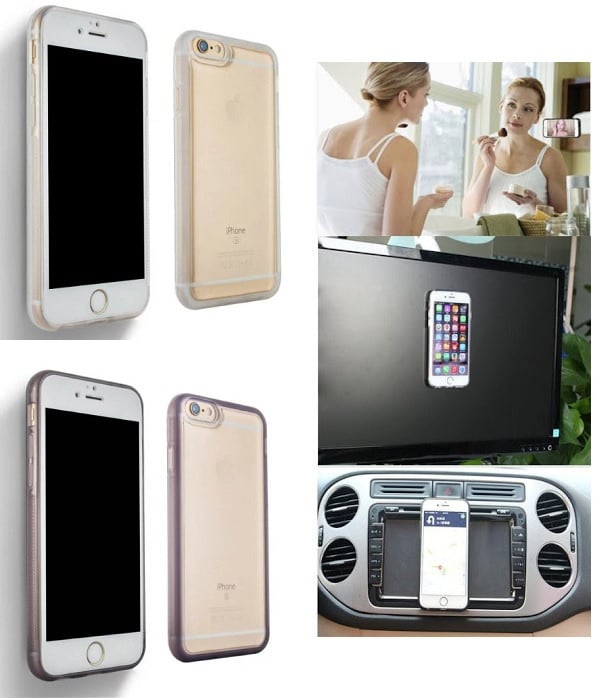 Anti-gravity telefoonhoesje met nano-suction technologie