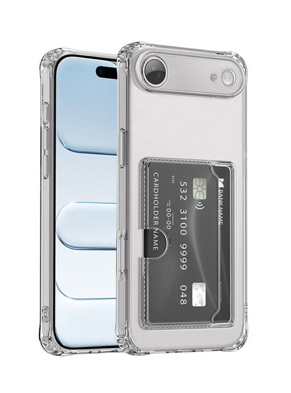 Transparant TPU telefoonhoesje met pasjesvak voor iPhone Air