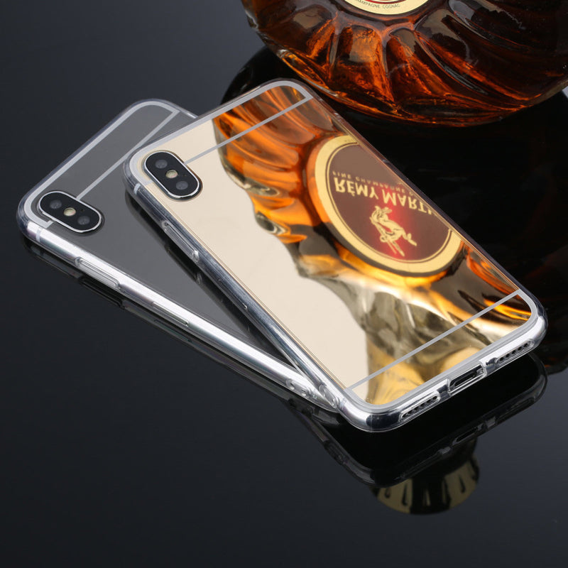TPU spiegelhoesje voor iPhone Xr met glanzende achterkant