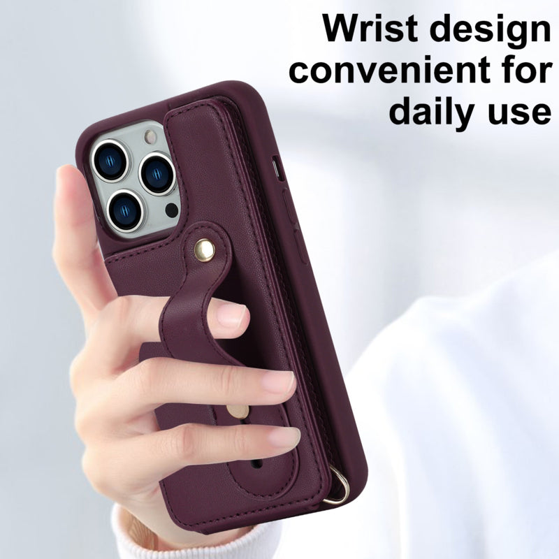 iPhone 16 Pro hoesje met pasjeshouder en draagkoord