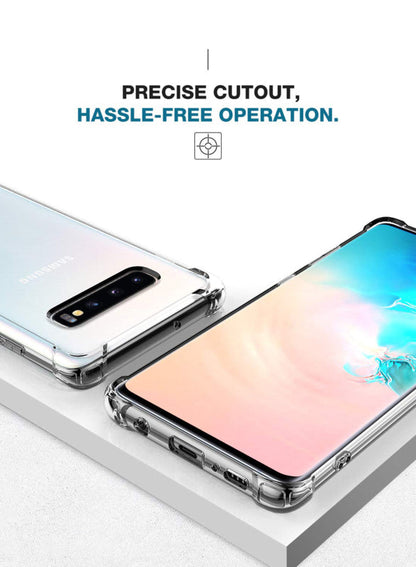 Transparant hybride telefoonhoesje met bumper voor Samsung Galaxy S10