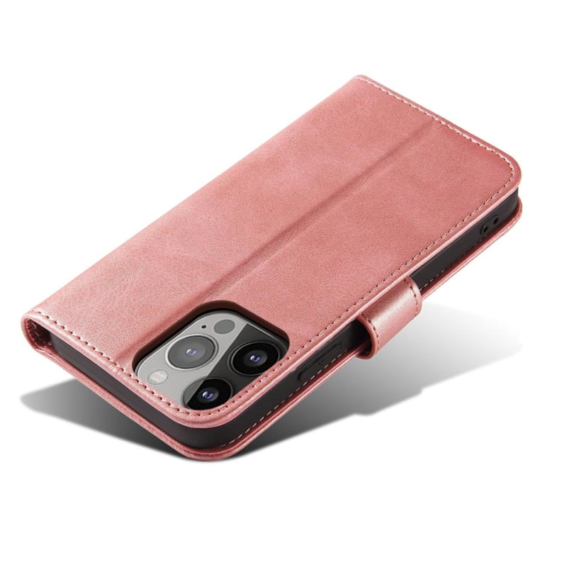 Leren bookcase portemonnee hoesje voor Samsung Galaxy S24 Plus roze