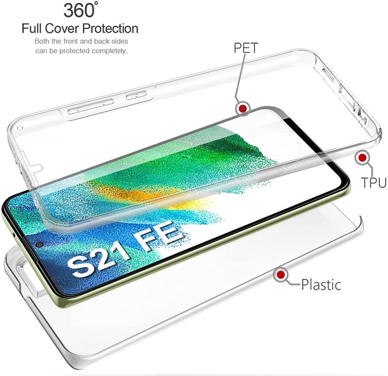 Transparant 360 graden hoesje voor Galaxy S21 FE