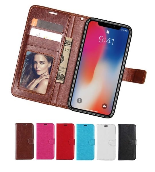 Leren Portemonnee Hoesje voor iPhone Xr met Pasfotovakje
