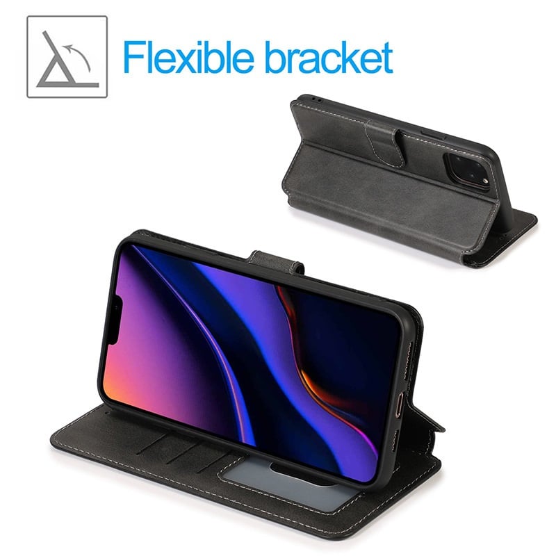 Luxe PU-leren wallet bookcase voor iPhone 12 Pro Max