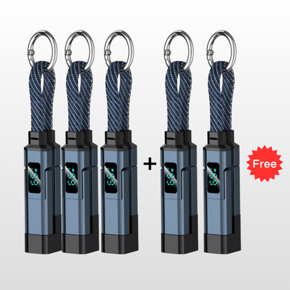 Universele 4-in-1 oplaadkabel met digitaal display