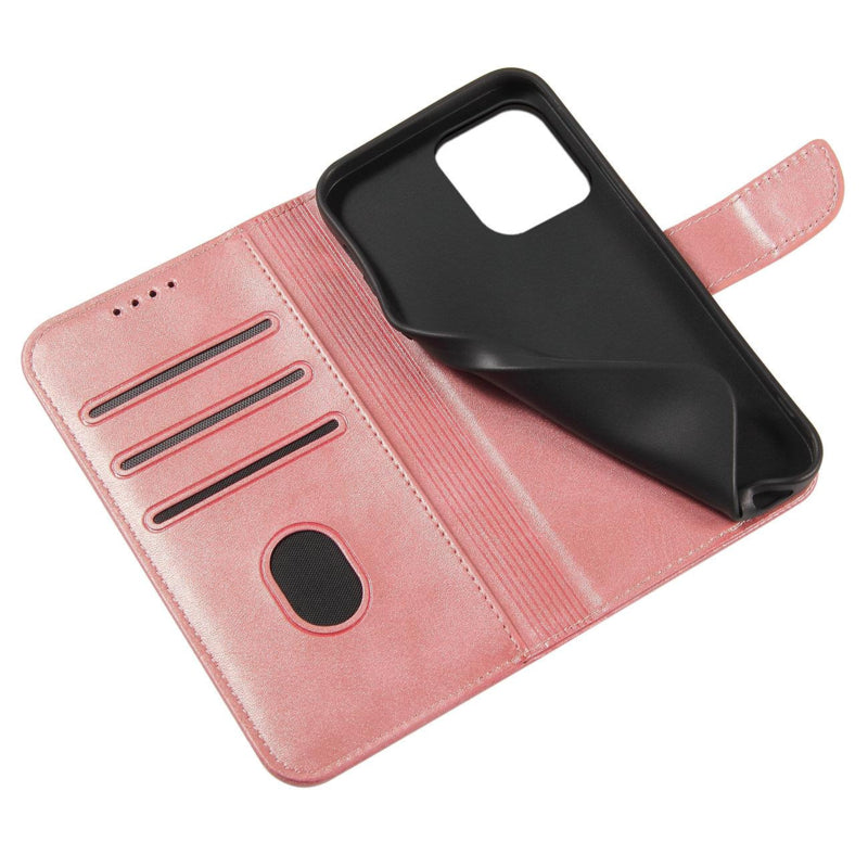 Leren bookcase portemonnee hoesje voor Samsung Galaxy S24 Plus roze