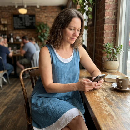 Casual mouwloze tankjurk voor dames met nep-tweedelig design