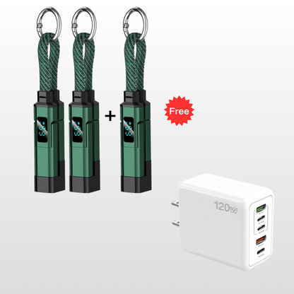 Universele 4-in-1 oplaadkabel met digitaal display