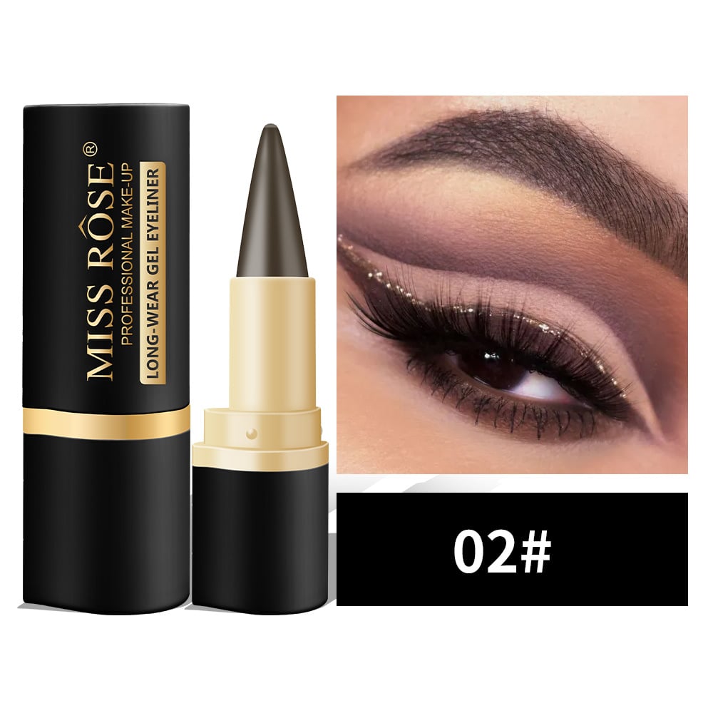 Matte sneldrogende eyeliner met lippenstiftvormig ontwerp
