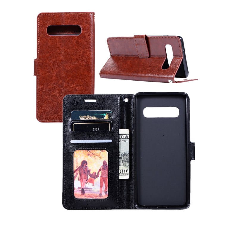 Leren Portemonnee Hoesje Met Pasfotovakje voor Galaxy S10
