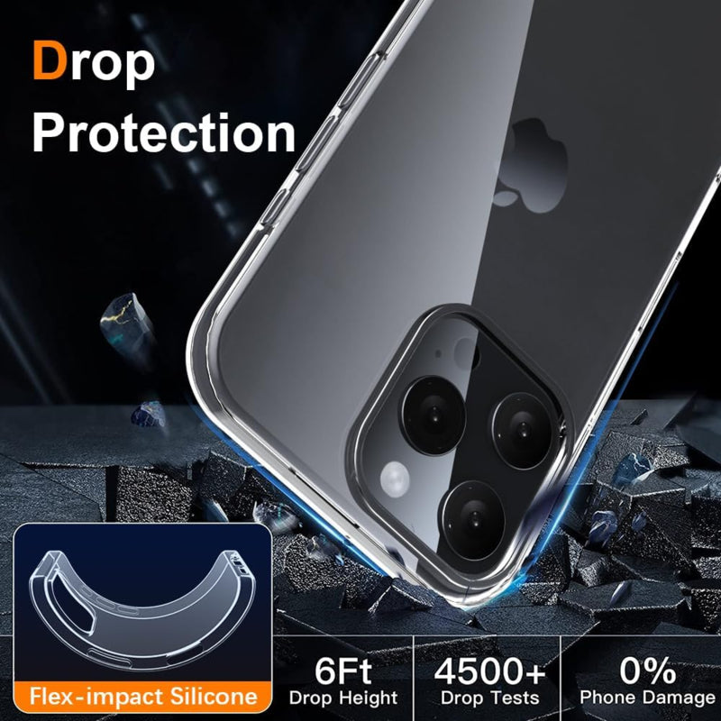 Transparant TPU telefoonhoesje voor iPhone 16 Pro Max