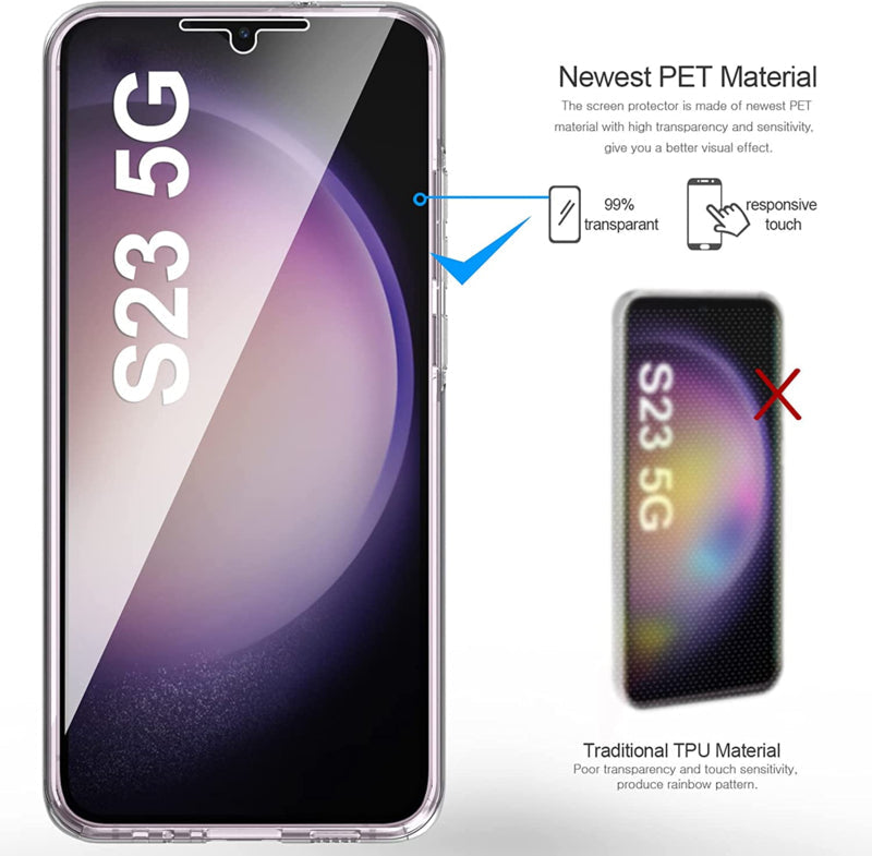 Transparant 360 graden telefoonhoesje voor Samsung Galaxy S23