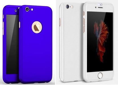 360 Graden full cover telefoonhoesje met tempered glass voor iPhone 5 / 5S / SE