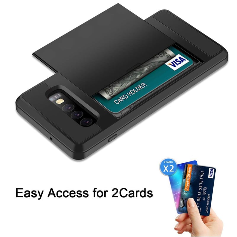 Slide armor telefoonhoesje met pashouder voor Galaxy S10 Plus