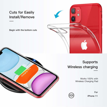 Transparant TPU Telefoonhoesje voor iPhone 11 met Draadloos Opladen