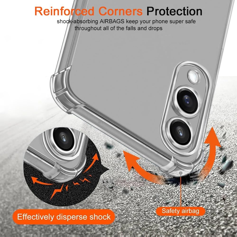 Transparant TPU telefoonhoesje met schokabsorptie voor Galaxy S25 Edge