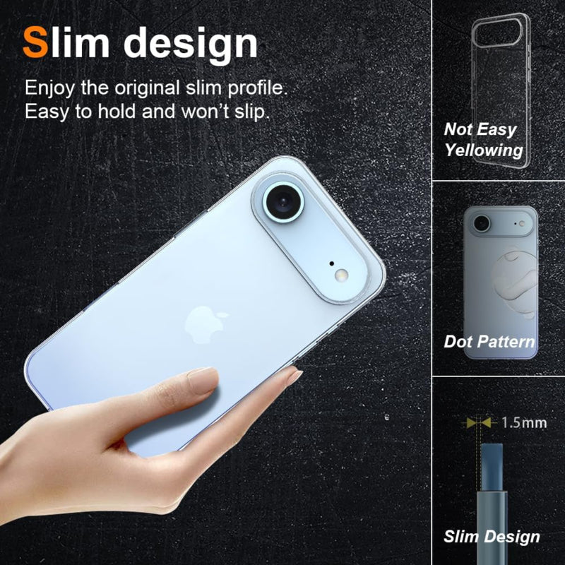 Transparant TPU telefoonhoesje voor iPhone Air met camerabescherming