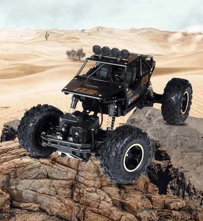 Op afstand bestuurbare 4x4 monstertruck met off-road banden