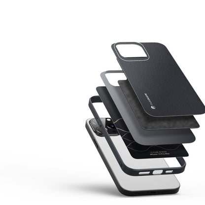 Hybride backcover met geweven nylon structuur