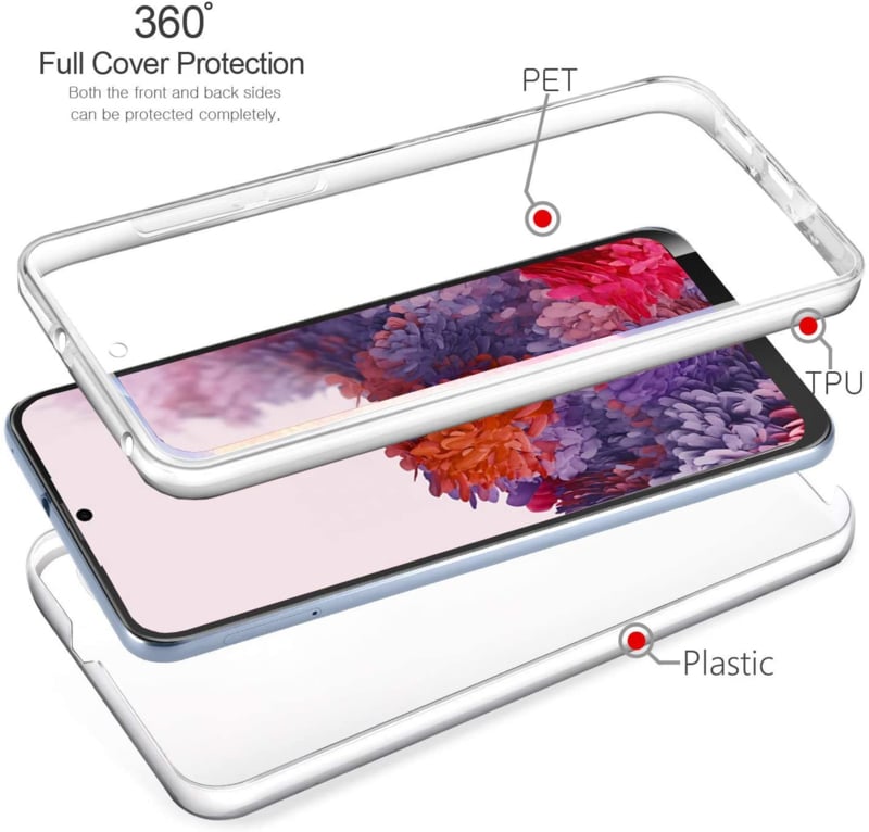 Transparant 360 graden telefoonhoesje voor Galaxy S20