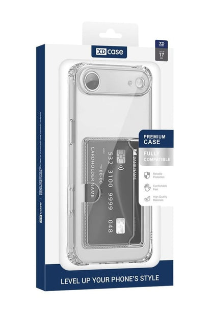 Transparant TPU telefoonhoesje met pasjesvak voor iPhone Air
