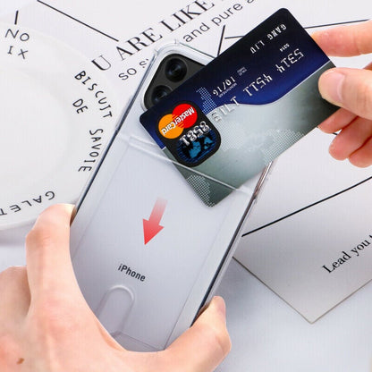 Transparant TPU telefoonhoesje met pasjesvak voor iPhone 11 Pro Max