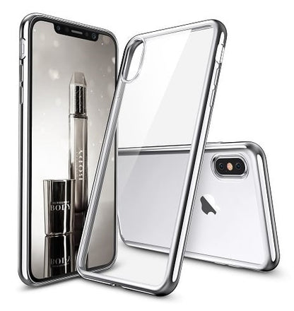 Transparant TPU telefoonhoesje met gegalvaniseerde coating voor iPhone Xs Max