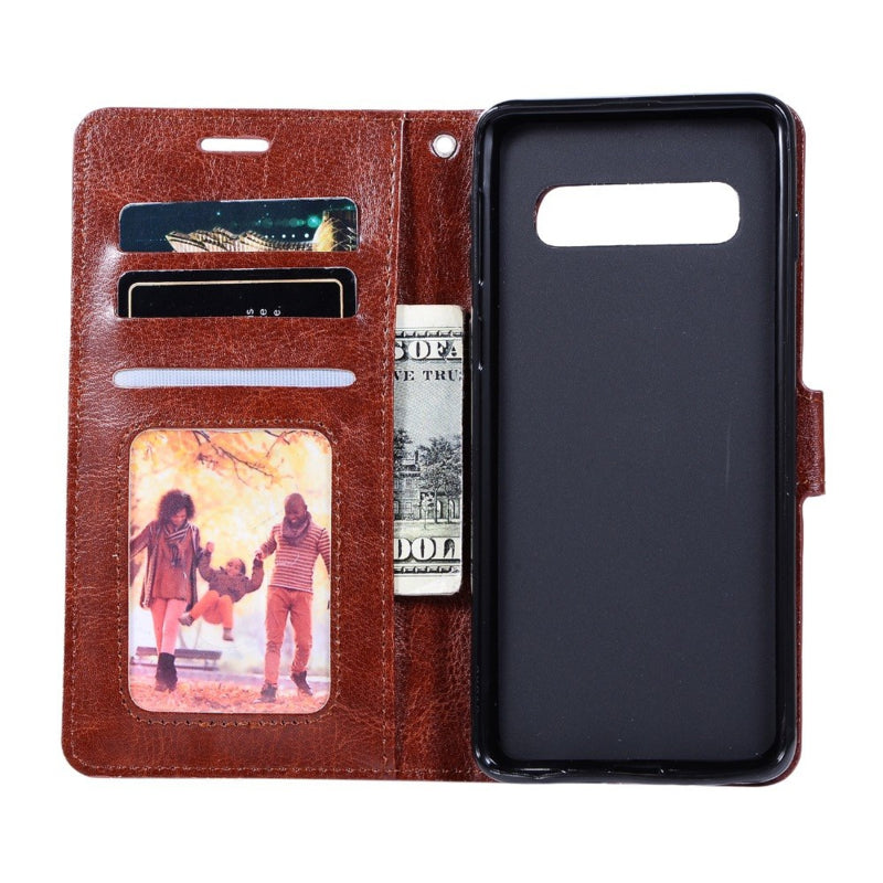 Leren Portemonnee Hoesje Met Pasfotovakje voor Galaxy S10