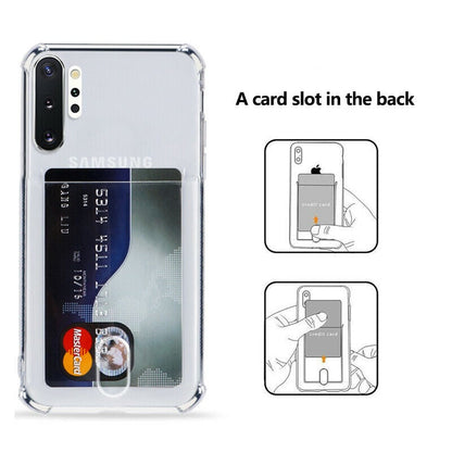 Transparant TPU telefoonhoesje met pasjesvakje voor Samsung Galaxy Note 10 Plus
