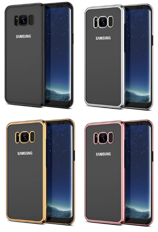 TPU backcover voor Samsung Galaxy S8 met gegalvaniseerde rand