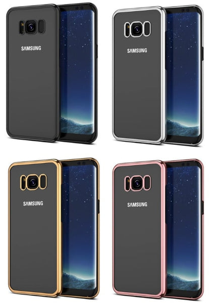 TPU backcover voor Samsung Galaxy S8 met gegalvaniseerde rand