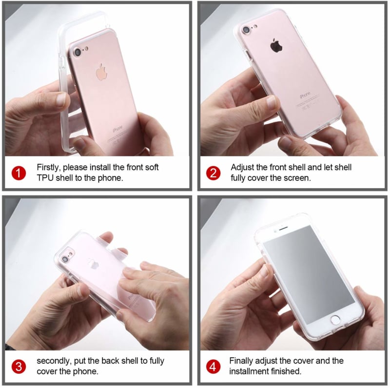 Transparant 360 graden telefoonhoesje voor Galaxy S20 Plus