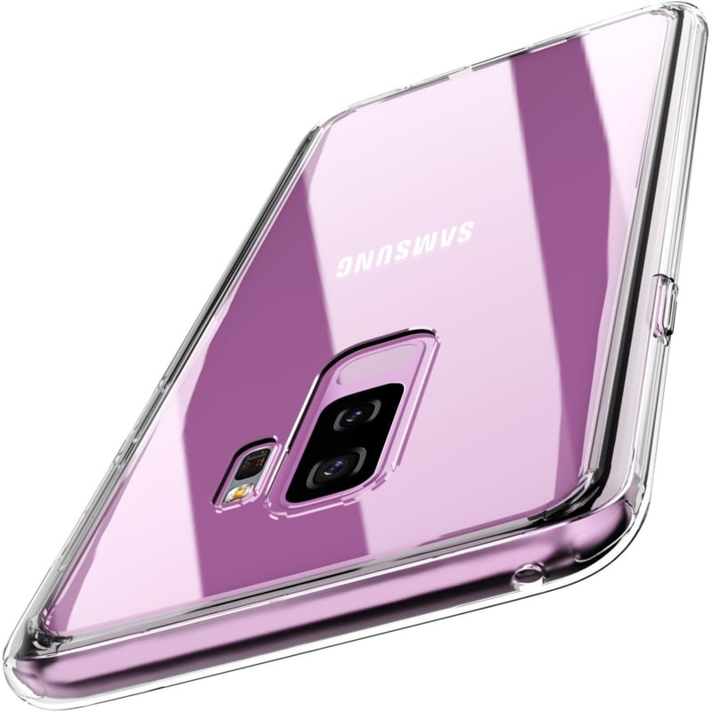 Transparant hybride telefoonhoesje met schokbestendige bumper voor Galaxy S9 Plus