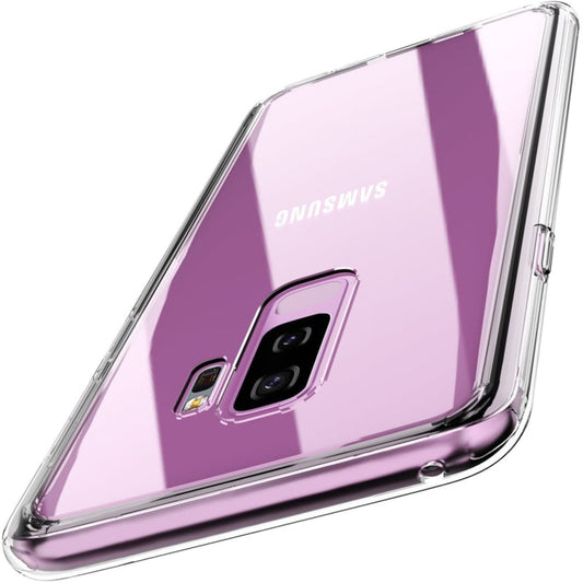Transparant hybride telefoonhoesje met schokbestendige bumper voor Galaxy S9 Plus