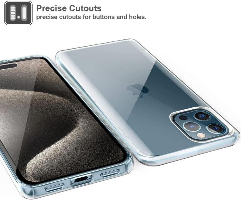 Transparant 360 graden telefoonhoesje met ingebouwde screenprotector