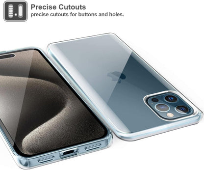 Transparant 360 graden telefoonhoesje met ingebouwde screenprotector