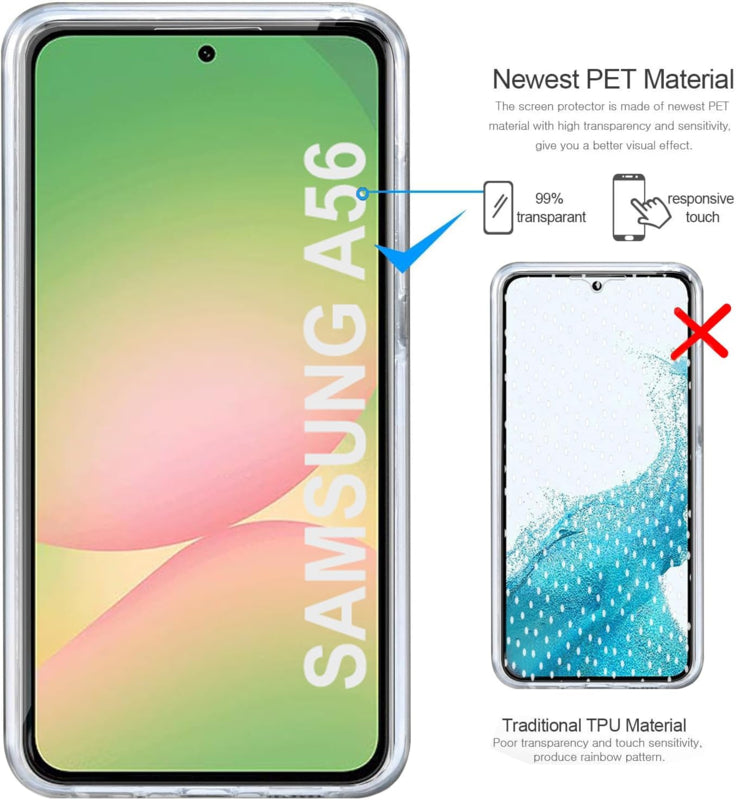 Transparant 360 Graden Telefoonhoesje voor Samsung Galaxy A56 5G