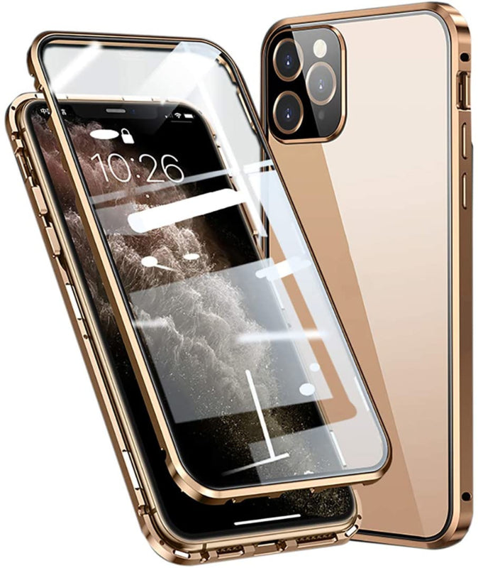 Magnetisch telefoonhoesje met dubbelzijdig glas voor iPhone 12 Mini