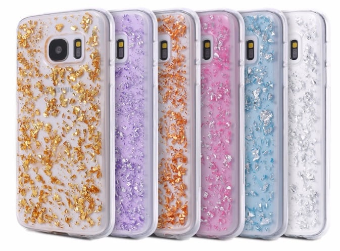 Glitter TPU telefoonhoesje voor Galaxy S6 Edge Plus