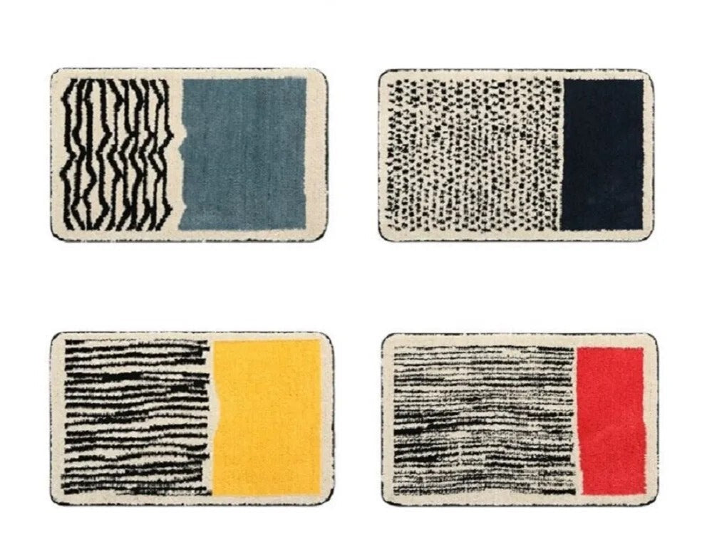 Abstracte antislip badmat met zachte textuur
