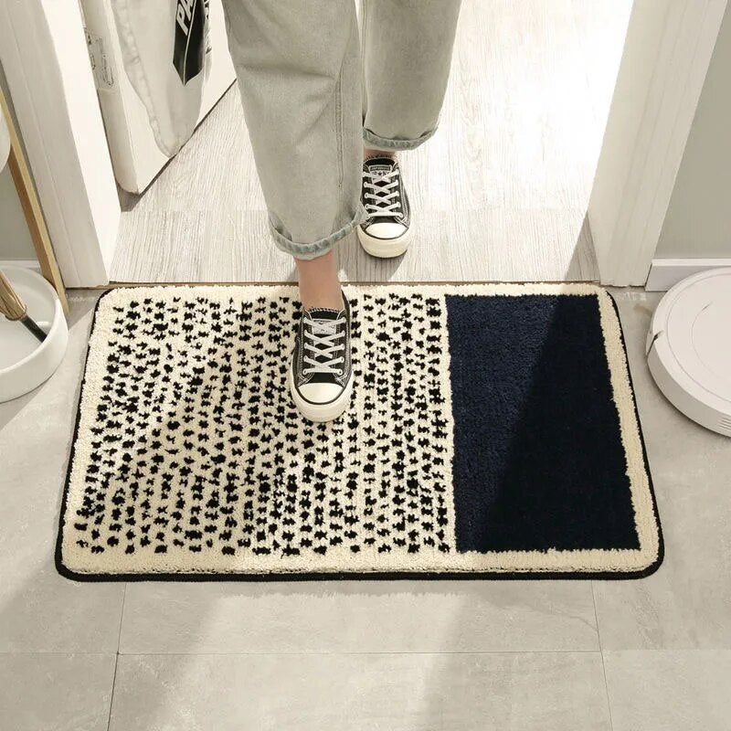 Abstracte antislip badmat met zachte textuur