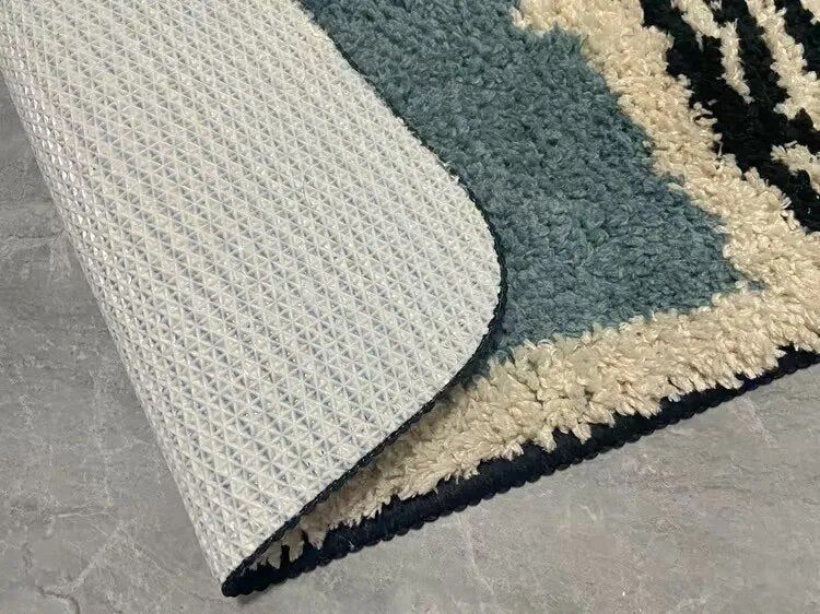 Abstracte antislip badmat met zachte textuur