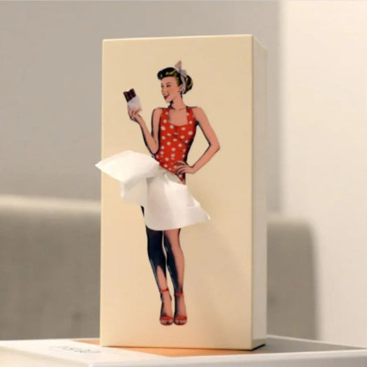 Decoratieve tissuebox houder met bewegend rokeffect