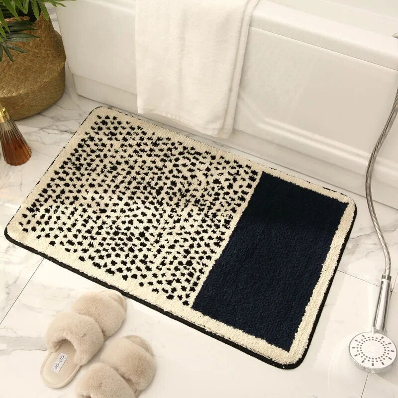 Abstracte antislip badmat met zachte textuur