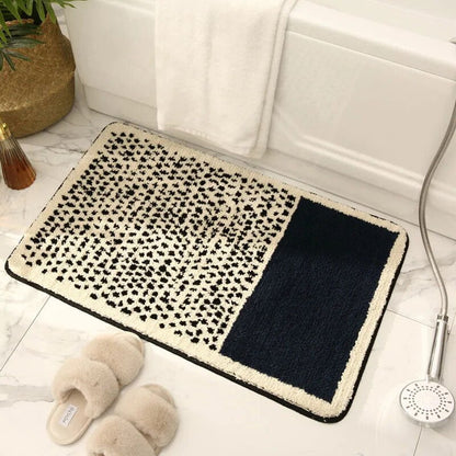 Abstracte antislip badmat met zachte textuur
