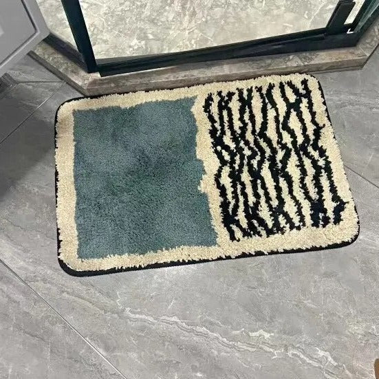 Abstracte antislip badmat met zachte textuur